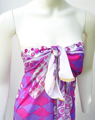 60S EMILIO PUCCI  FABRIC PANEL  Harlequin & Bows